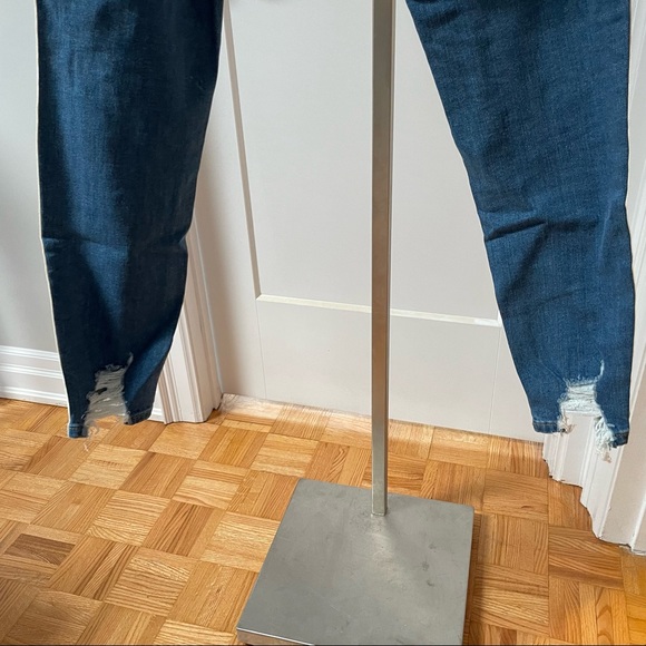 Dex Jeans with green/white stripe and frayed/distressed ankles - Picture 6 of 7